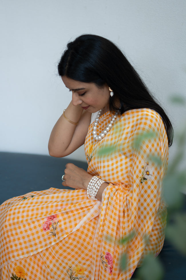 ORANGE SAREE Hover Image