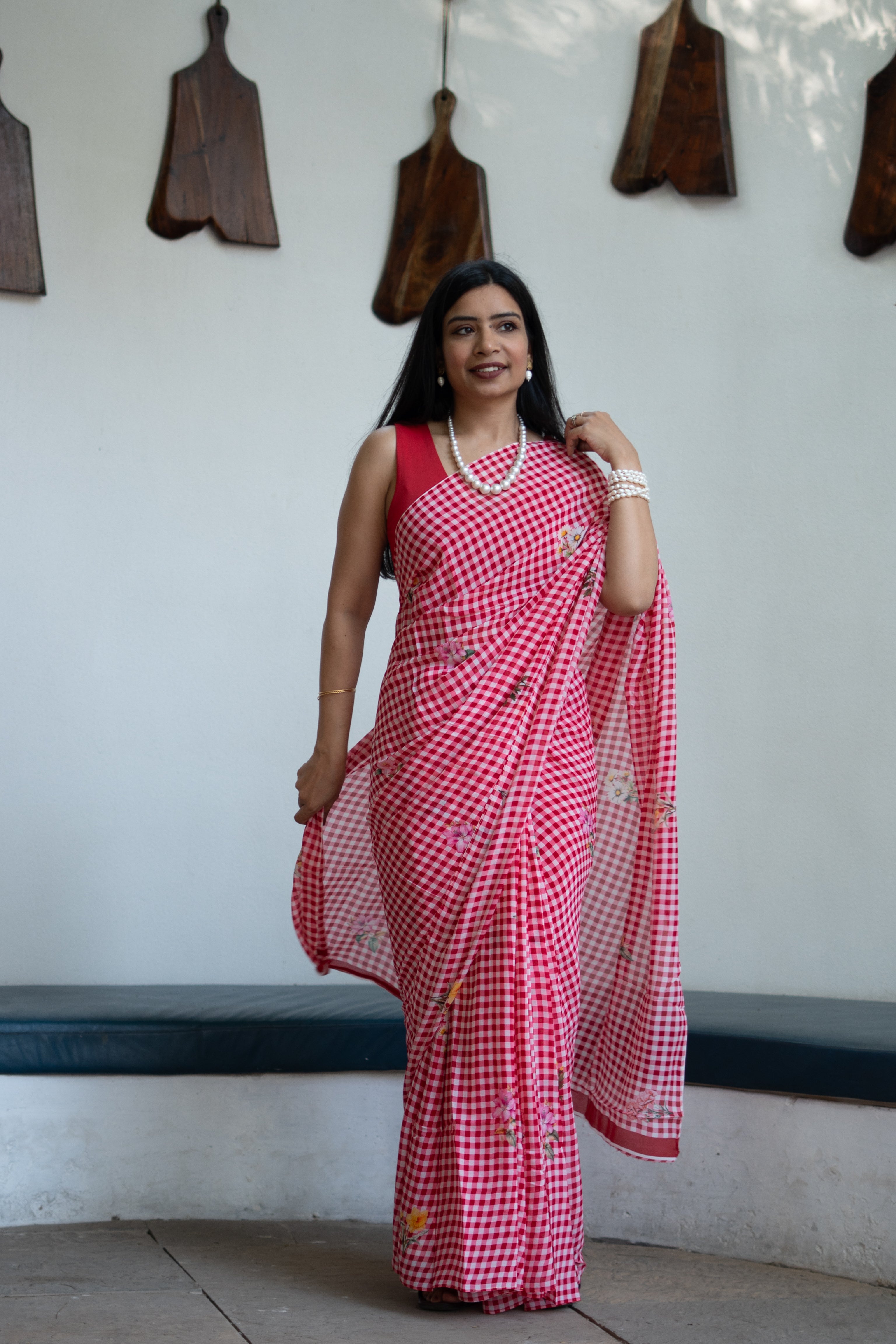 DARK PINK SAREE