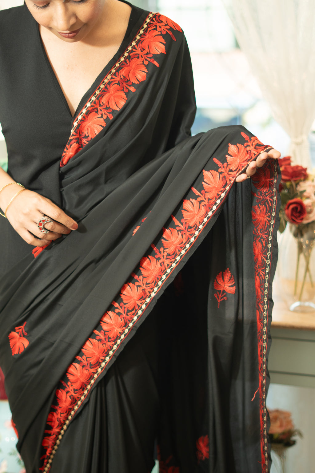 BLACK SAREE