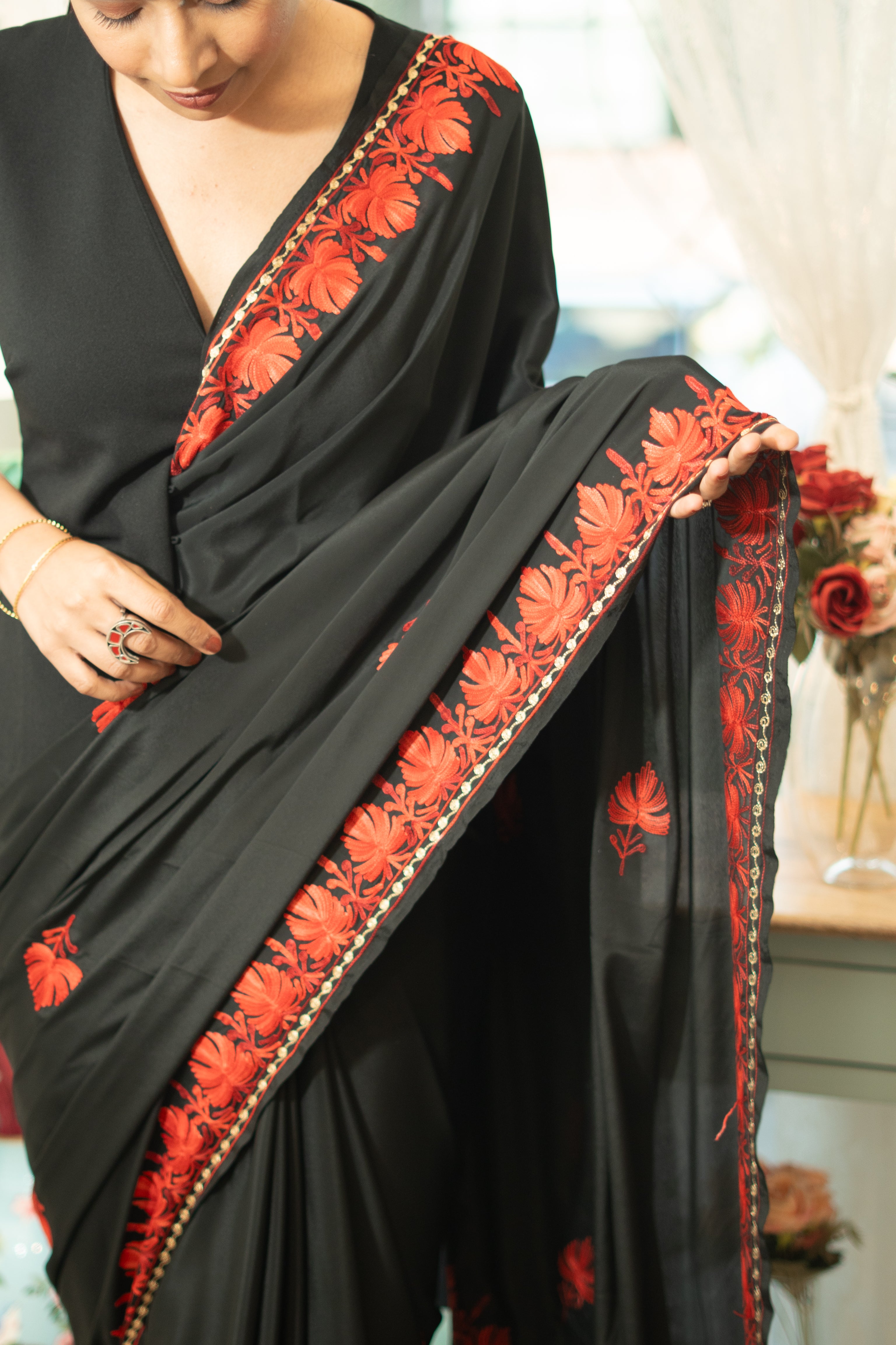 BLACK SAREE