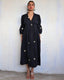 Purple Handprinted Pure Cotton Dress-Slow